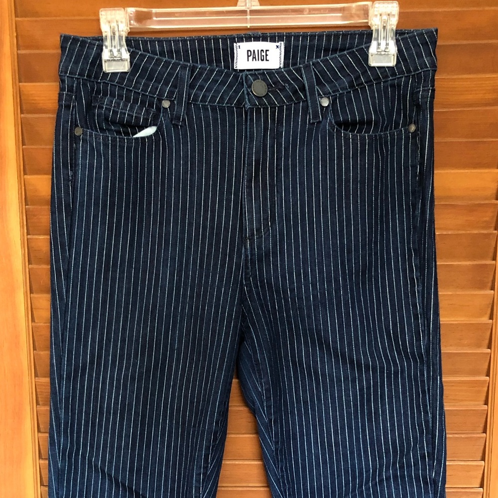 Paige Hoxton Ultra Skinny Pinstripe Denim. Size 30